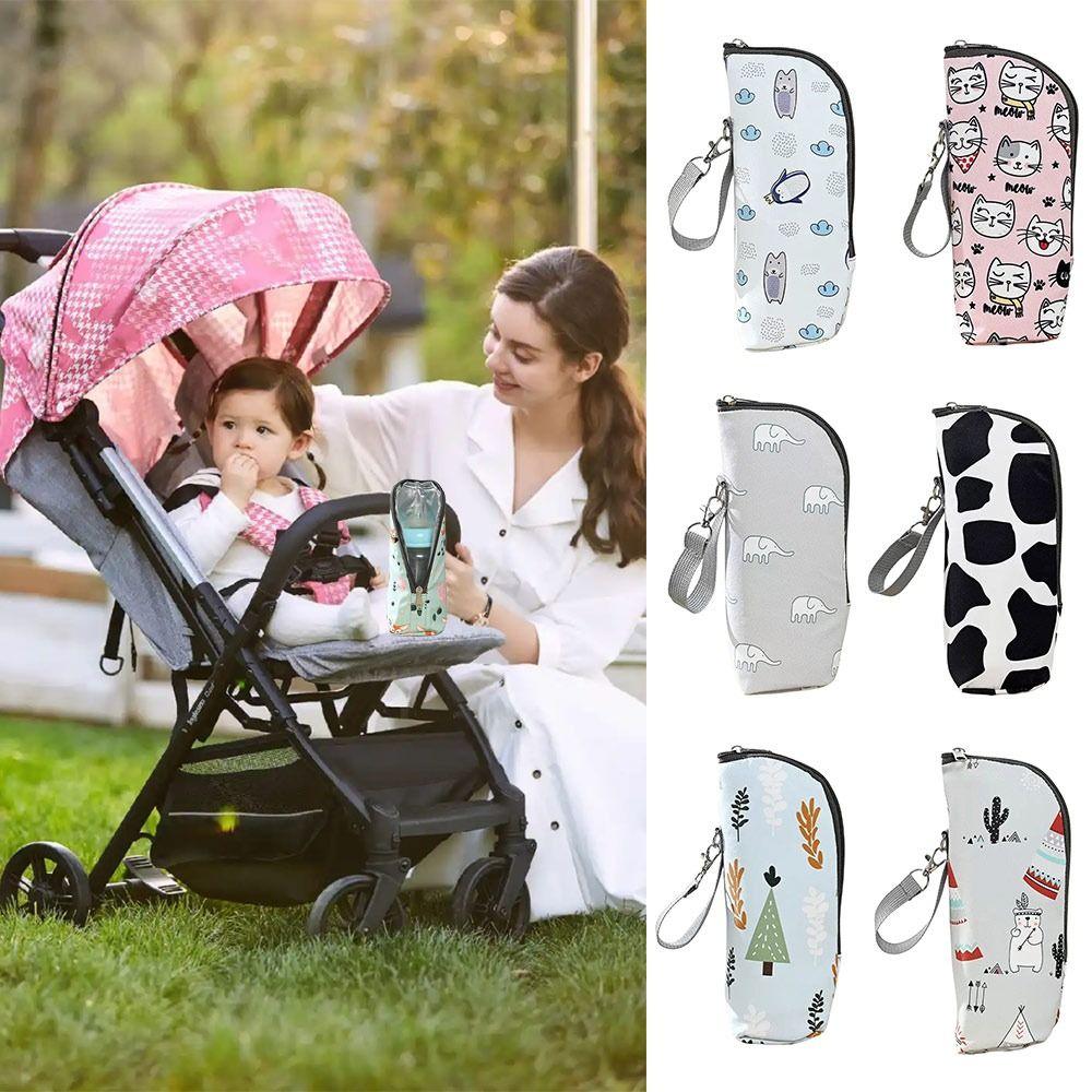 Aluminum Mold Insulation Bottle Bag Cartoon Thermal Milk Bottle Pouch Oxford Cloth Outing Stroller Hanging Bag