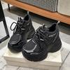 Korean Version of Thick-soled Heightened Breathable Mesh Versatile Dad Shoes 2025 Autumn Fashionable Versatile Casual Foreign Style Muffin Tide Shoes