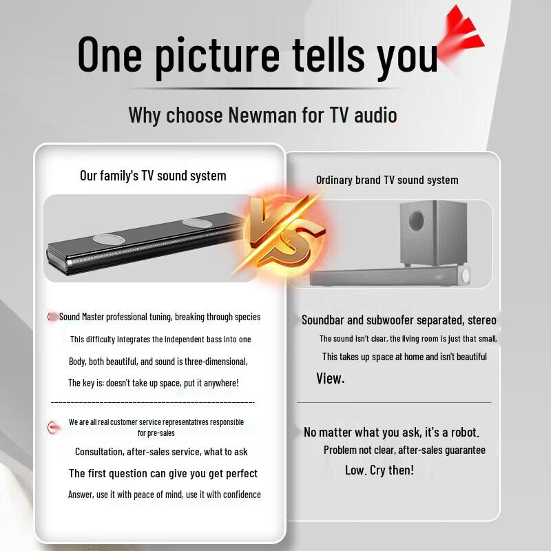 Newmine AK-600pro Wireless Bluetooth Home KTV Soundbar