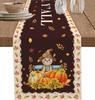 Thanksgiving Autumn Straw Man Linen Table Runner for Table Decor Fall Pumpkin Maple Leaf Kitchen Dining Table Runners Home Decor