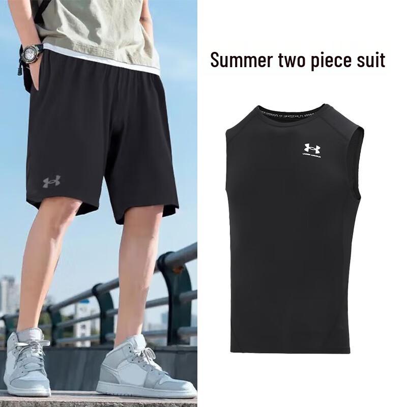 Under Armour Men s Summer Running Shorts & Vest Set M
