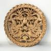 Diameter 27cm/10.8" Chinese style camphor wood carving circular decoration living room entrance background wall pendant