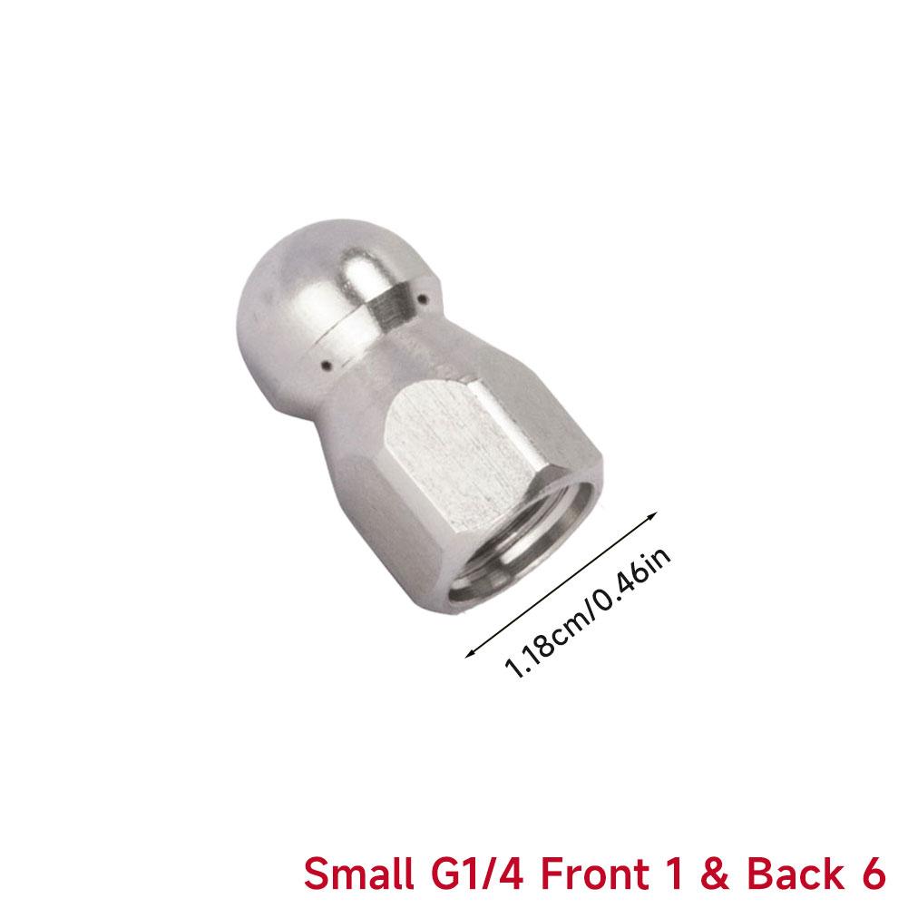 Professional Pressure Washer Drain Cleaning Nozzle High Pressure Water Jet Pipe Nozzle Unclogging Steel Sewer & Pipe Maintenance