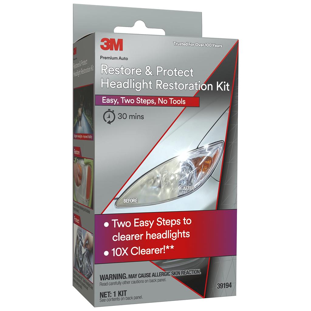 3M 39194 Headlight, Clear , Restore Kit, Japanese Instruction Manual Included, Genuine Japanese Product, Yellowing, , Abrasive