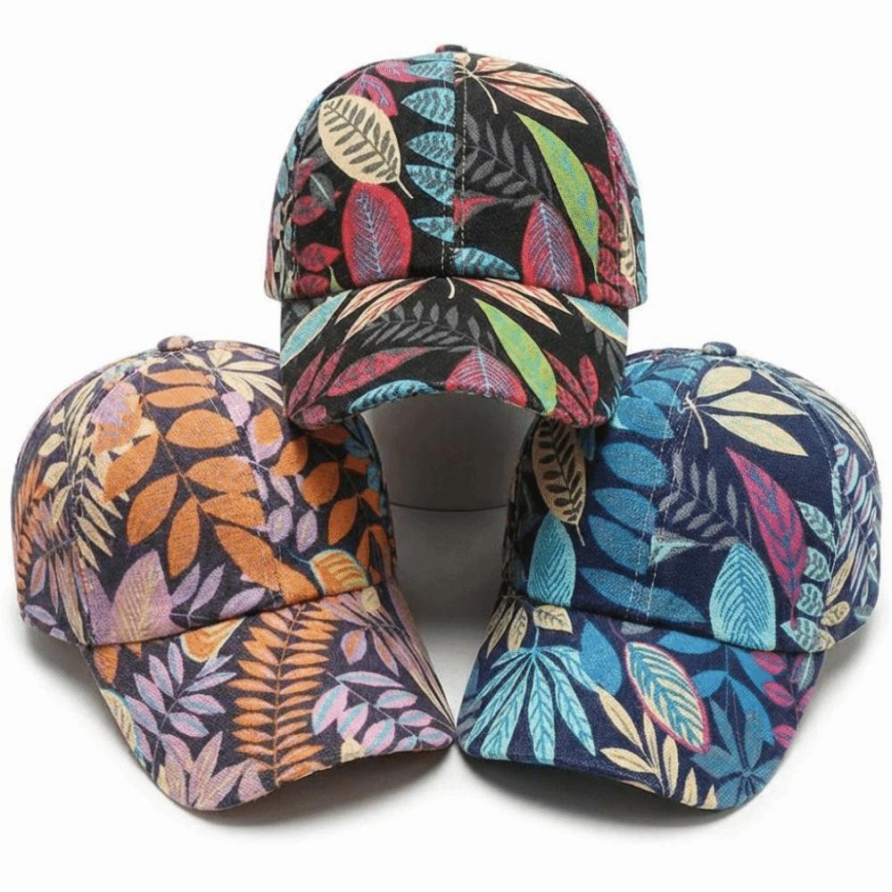 Fashion Korean Style Baseball Cap Maple Leaf Print Sun Protection Oversized Hat Casual Trendy Sun Hat For Men Women