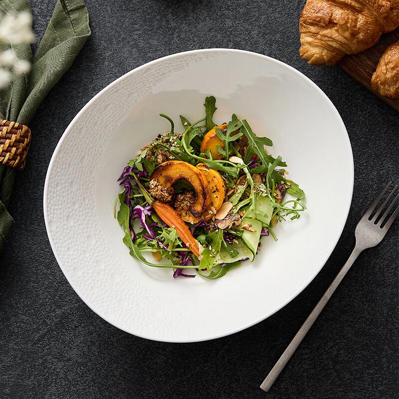 Elegant White Ceramic Deep Plate