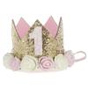 Baby Girl Sequin Number Flower Crown Headband Birthday Party Performing Headwear