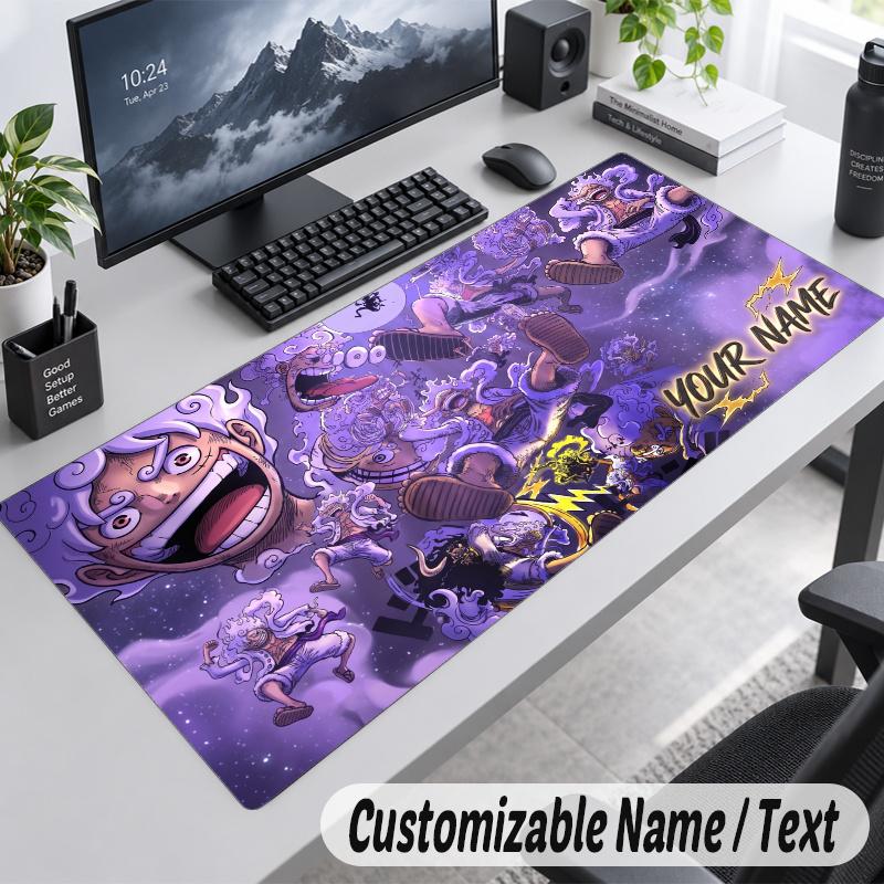 One Piece Personalized Large Mouse Pad Custom Name Text Extended Desk Mat Gaming Mousepad