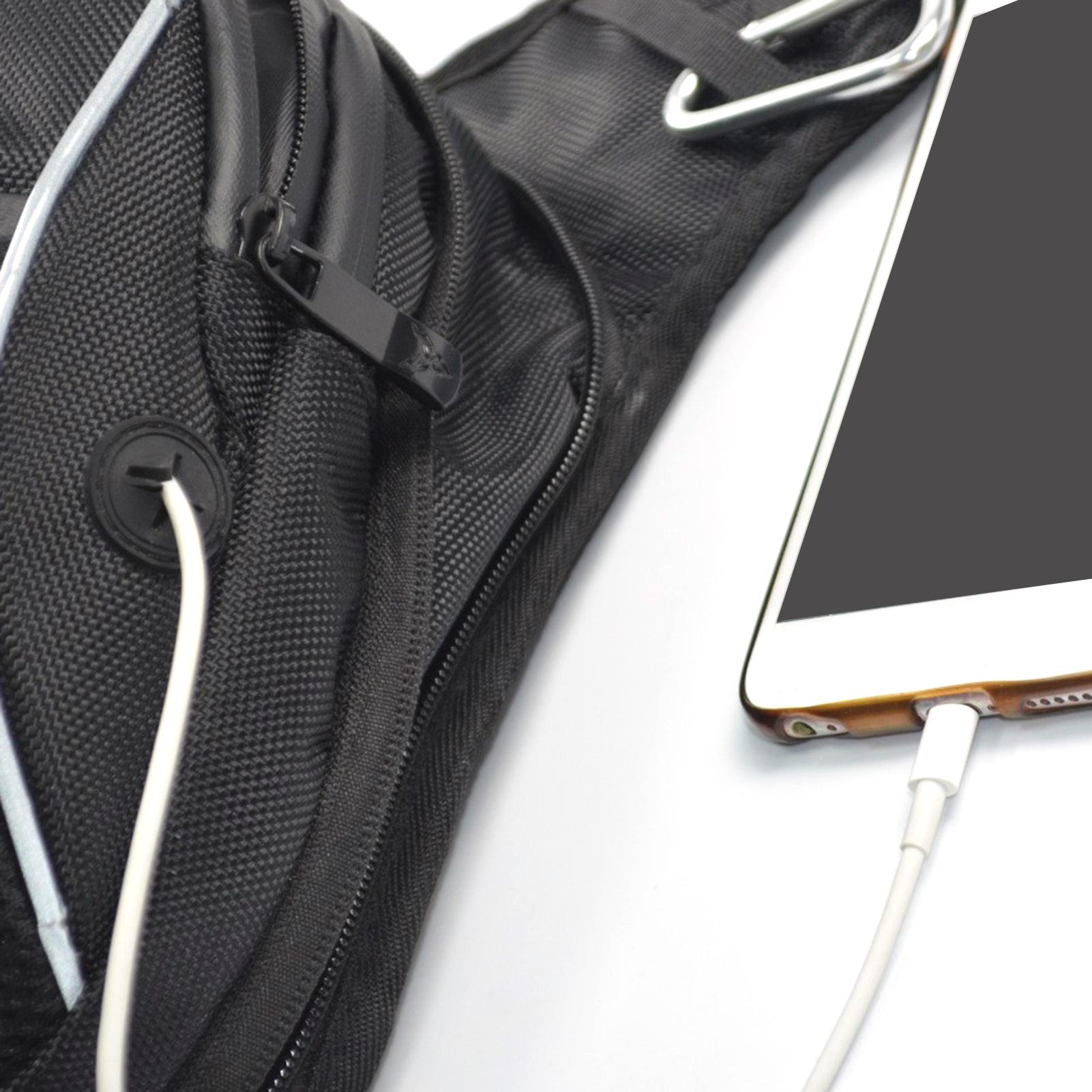 

MOTOCENTRIC Leg Bag, Waterproof Motorcycle Leg Bag for Men Women Waist Pack with Reflective Strips for Hiking Riding синий