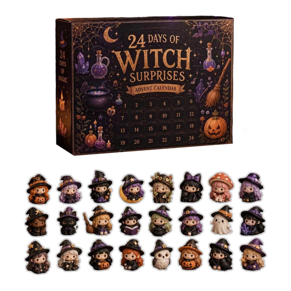 Flat Halloween Figurine Calendar - Collectible Countdown for Halloween