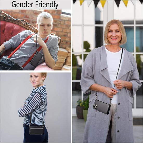 MInCYB for iPhone 16 Pro Wallet Case with Card Holder (10+ Card Slots) - PU Leather Case for Women & Men, Wireless Charging, Detachable Magnetic,