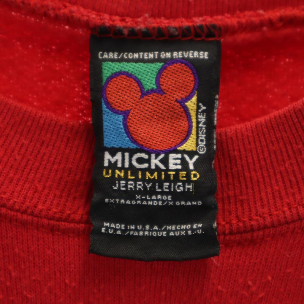MICKEY UNLIMITED 90s Old USA Made Mickey Mouse Long Sleeve Trainer Men's Used