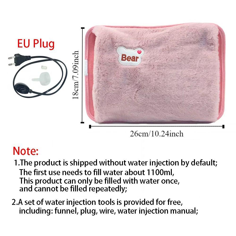 EU Plug Winter Hand Warmer Cute Hot Water Bottle Reusable Electric Hot Water Bag  Menstrual Sleep