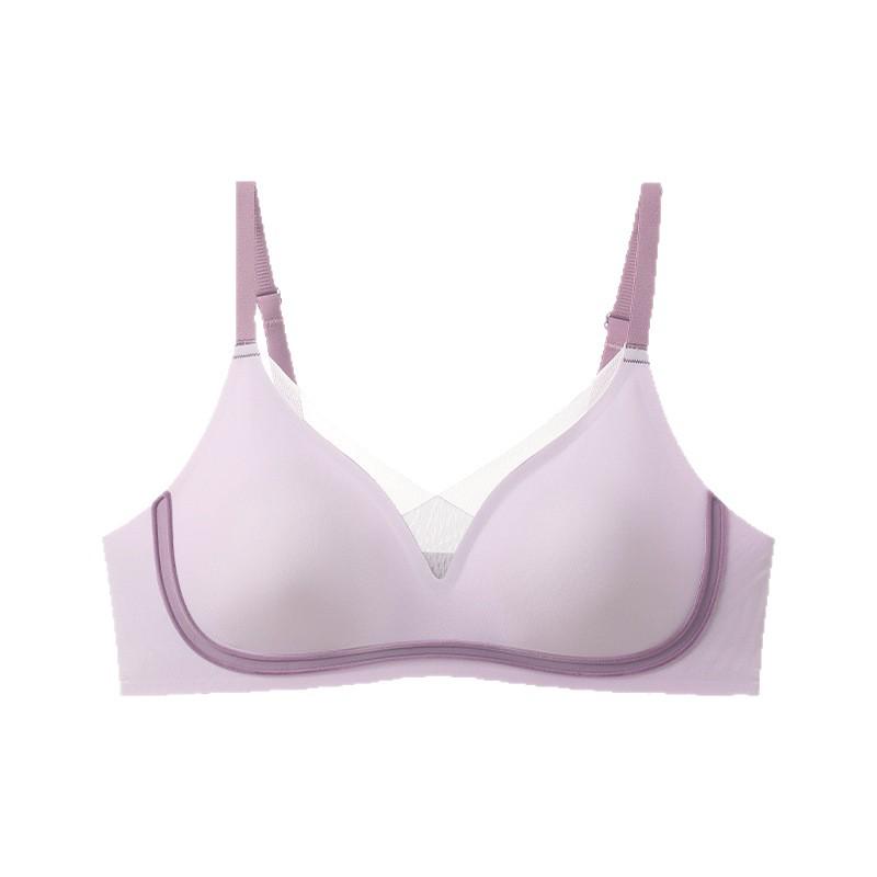 Seamless Jelly Underwear: Women's Light, Breathable Mesh, Wirefree Bra with Petal Cup Support