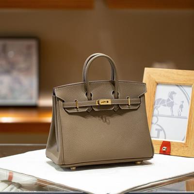 25 Hardware Bag Hot Top Layer Cowhide Womens Bag Large Capacity Versatile Handbag Single Leather Strap