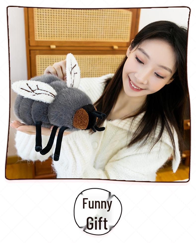 Realistic Fly Plush Toy Prank & Sleep Hug Pillow - Dung Beetle Design for Men and Women Birthday Gift