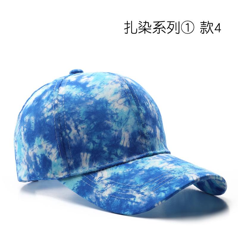 Tie Dyed Baseball Cap Men Women Summer Cotton Sunhat Unisex Outdoor Sports Snapback Running Fishing Travelling Baseball Hat