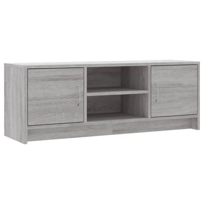 VidaXL Meuble TV sonoma gris 102x30x37,5 cm bois d'ingénierie 823259