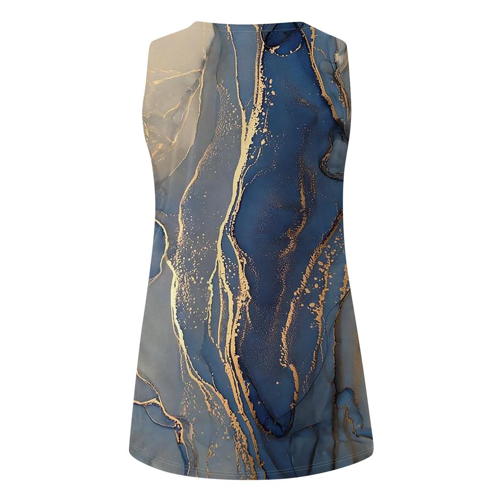 Women's Fashion Summer V Neck Tank Top Lightweight Sleeveless Print Tank Top