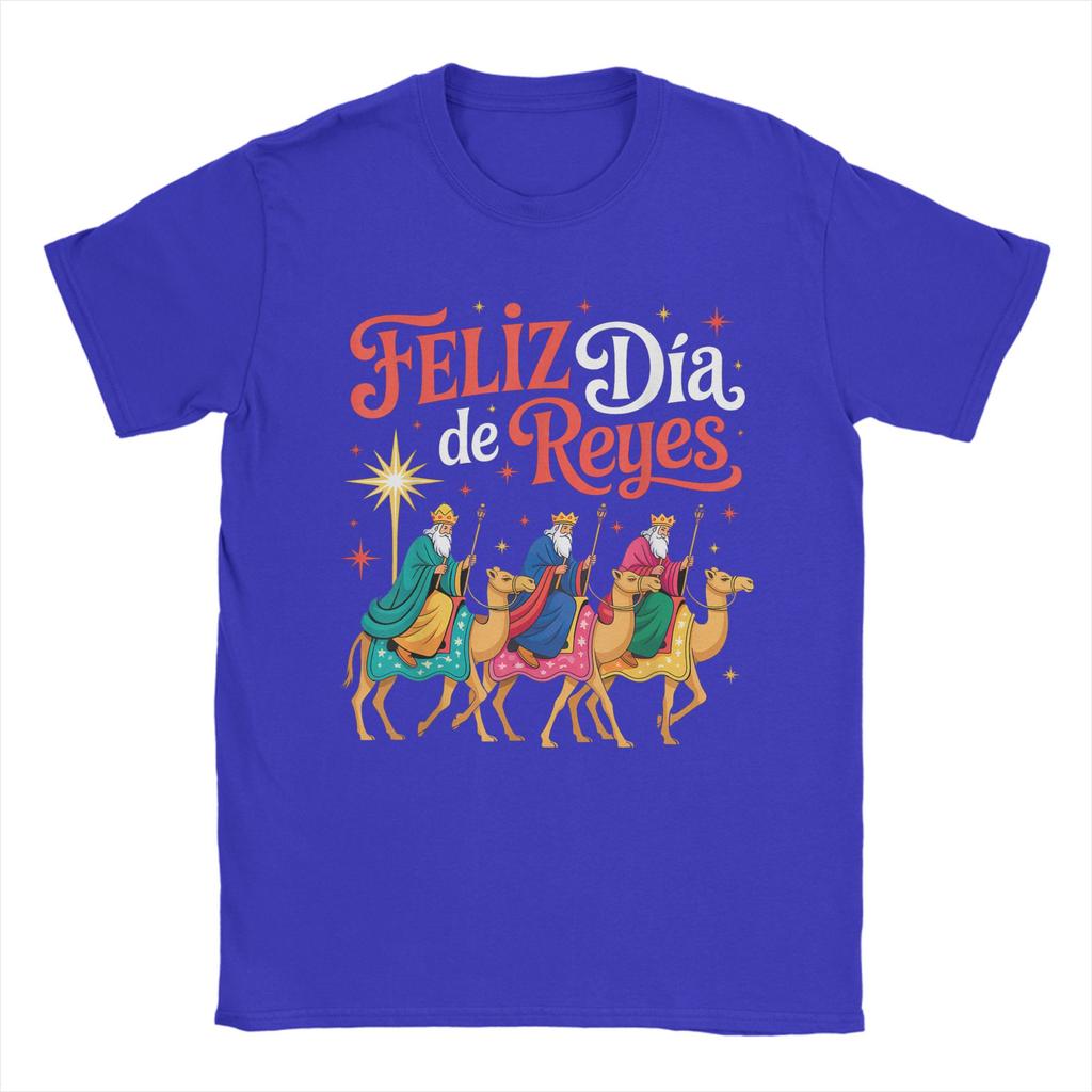 Men's Happy Three Kings Day Epiphany Day 2026 T Shirt Feliz Dia De Reyes Clothing Vintage Short Sleeve Crewneck Tees T-Shirt
