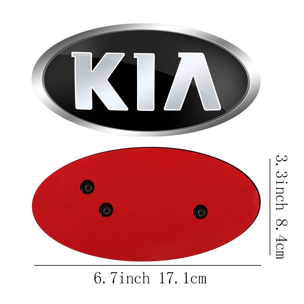 1 Stück Auto Frontklappe Emblem Heckklappe Abzeichen Aufkleber für Kia Rio Picanto Sportage Niro Morning Ceed Optima Seltos Sorento Cerato