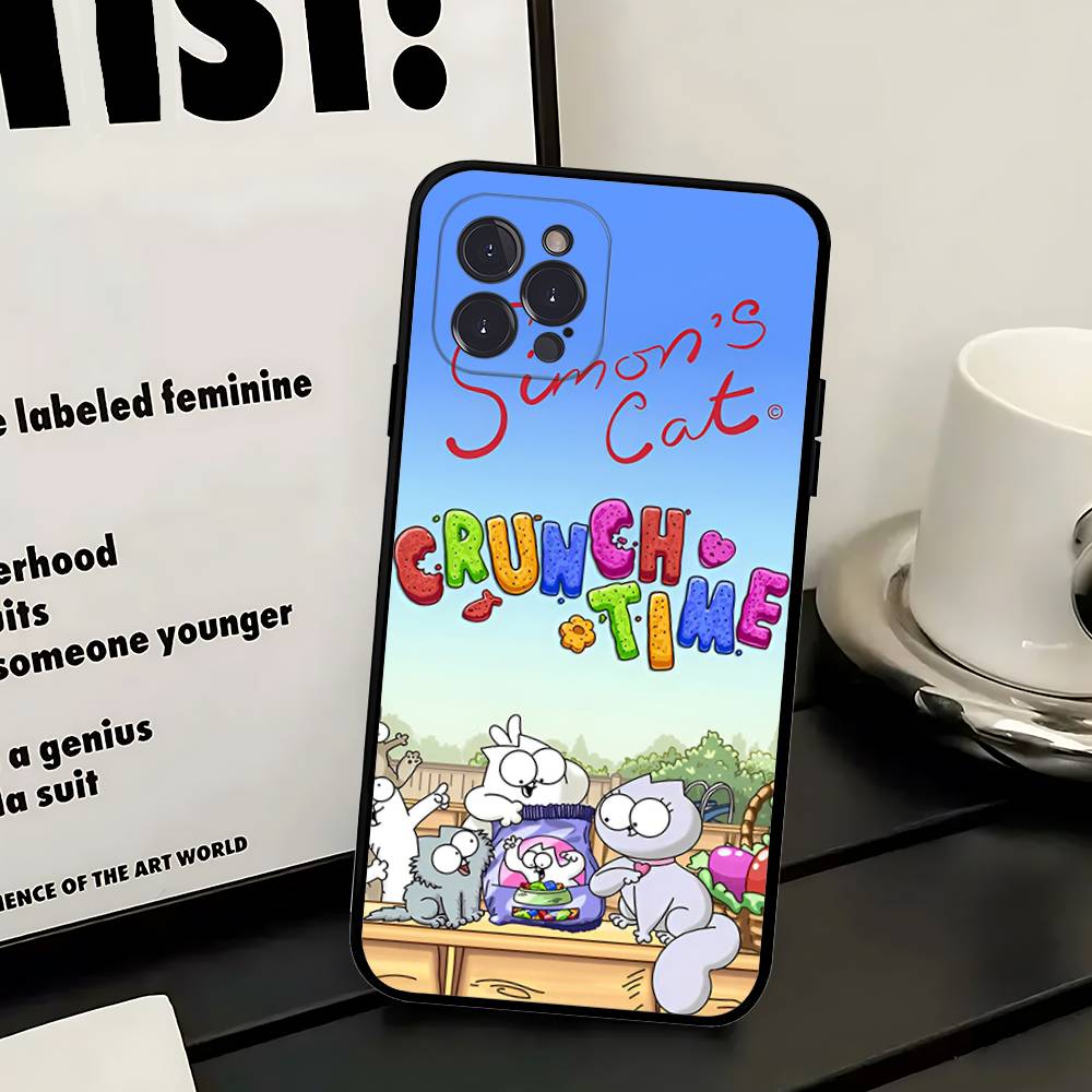 Étui de téléphone Chat Mignon S-Simons Pour IPhone 17 16 14 15 13 12 11 Pro Max Plus Silicone Housse Souple