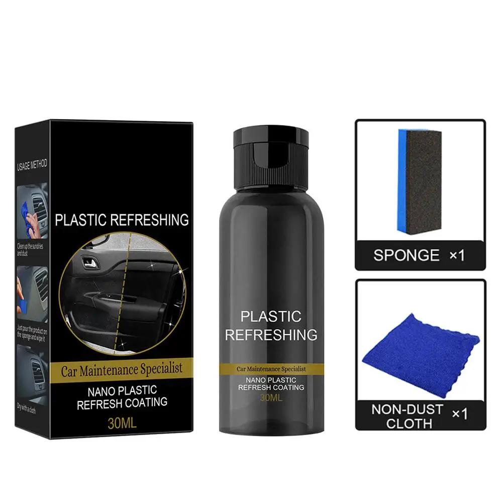 

Car Plastic Parts Refreshing Coating Nano Plastic Restoration Agent Decontamination Anti-Aging For Car Interior Care U6T5