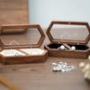 Box Gift Earrings Organizer Wedding Wooden Storage Box Presentation Box Ring Bearer Box Ring Box