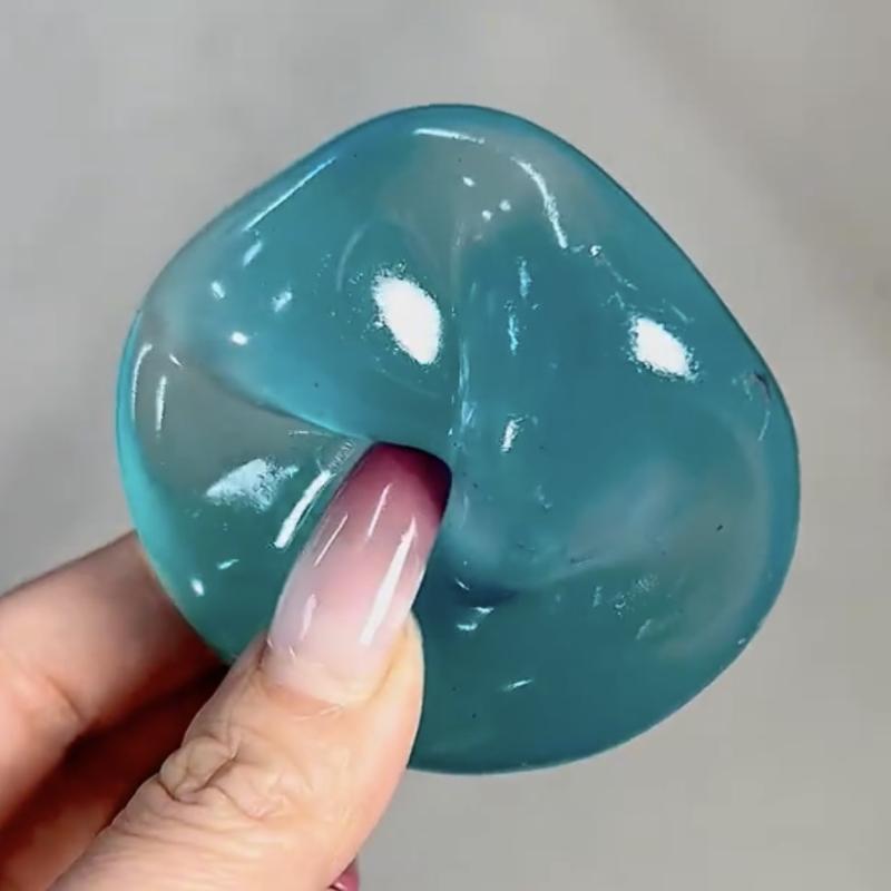 1Pcs Anti Stress Sensory Fidgets Squishy Toys Soft Simulated Transparent Blue Maltose Slow-Rebound Decompression Toy