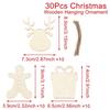 Christmas Dog Paw Double Layer Wooden Pendant Navidad Natal Noel Tree Pendant Merry Christmas Decor For Home 2025 New Year 2025
