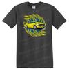 Vintage Car Illustration Graphic T Shirt Classic Yellow Car W/ Cool Design Tee