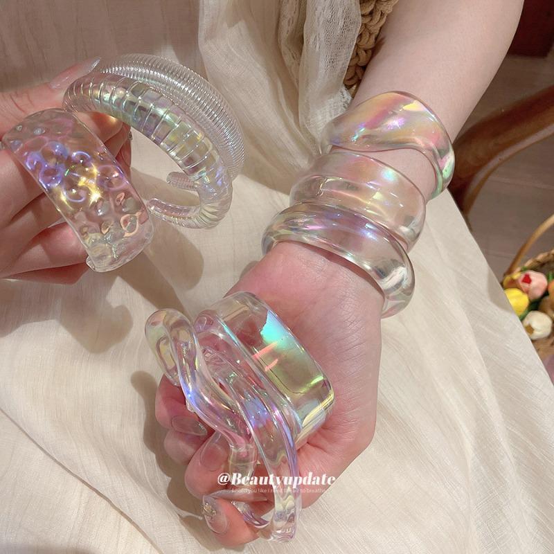 Symphony acrylic geometric irregular bracelet fashion versatile bracelet personality niche design sense jewelry women
