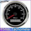 85mm Tachometer  Auto Marine RPM Meter Gauge 8000RPM REV Counter LCD Hourmeter with Red Backlights 12V 24V