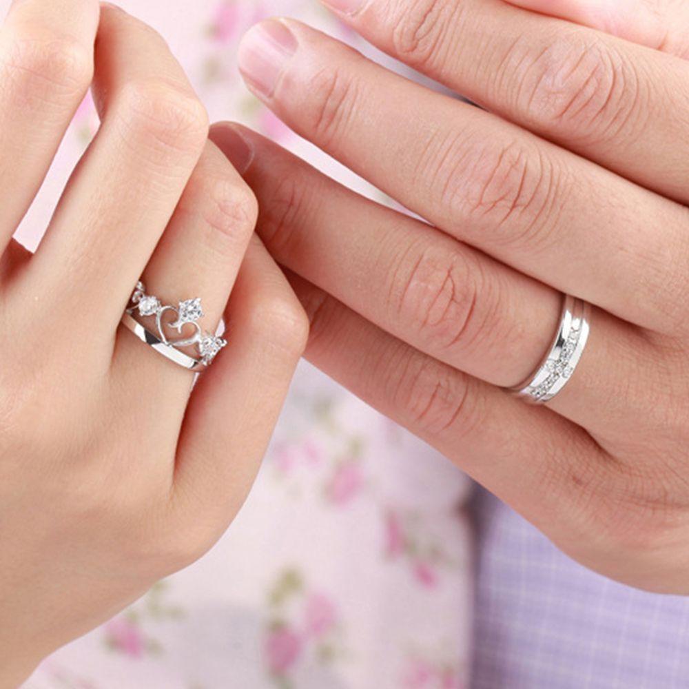 

Мода 1 пара свадебных королев пара обещание ей и его пара кольца обручальные кольца