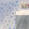1 Piece 5D Embossed White Snowflake Nail Stickers Winter Christmas Snowflake Nail Art Stickers Self-adhesive Decorative Slider