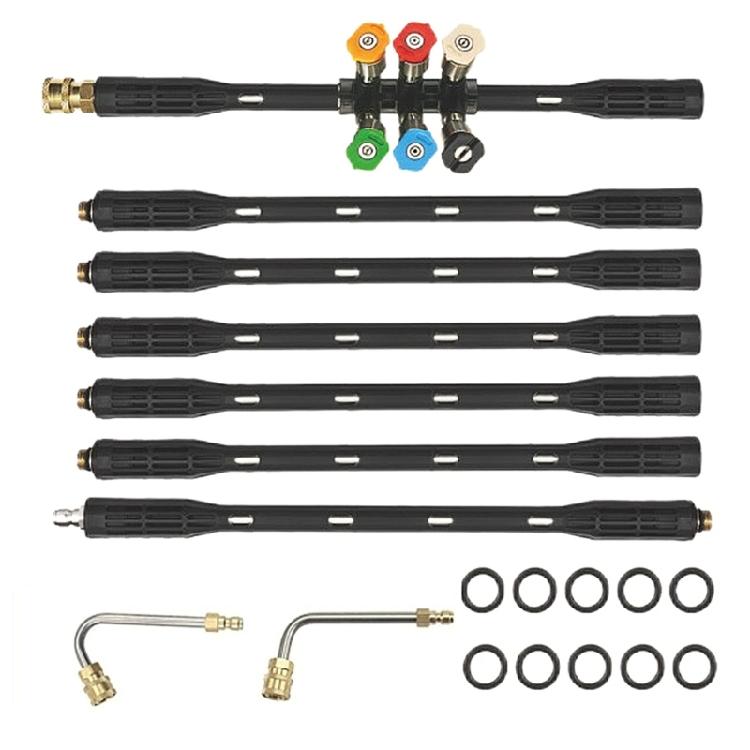 High Pressure Power Washer Extension Wand Set with Quick Connection Nozzles for Effective Diverse Cleaning Applications