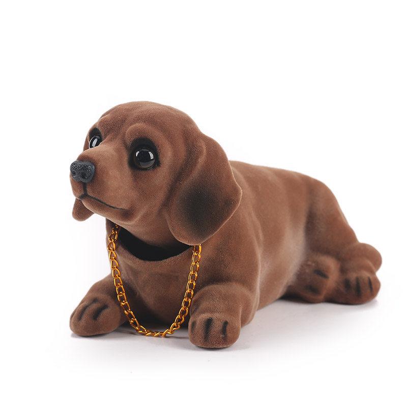 Creative Shaking Head Dog Ornament: Cute Car Dashboard Puppy Simulation