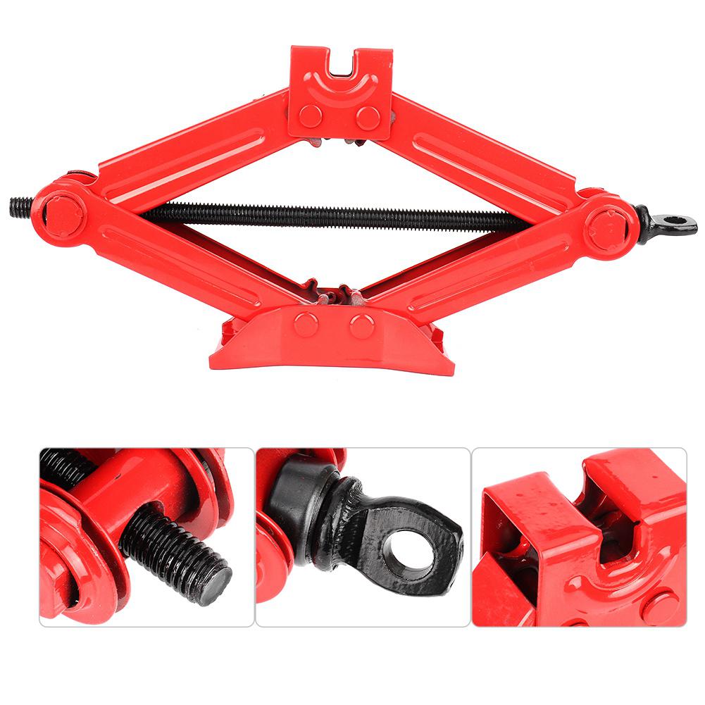 Car Automotive Scissor Jack 45# Steel Chromed Emergency Crank Lift Stand Tool