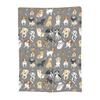 Cartoon animal patterns digital-printed polyester Bedroom velvet flannel soft sofa cover blanket Fleece cover blankets for beds