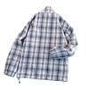 Men's Casual Double-Sided Plaid Patchwork Jacket - Stand Collar, Versatile Spring/Autumn Outerwear in American and Japanese Style
