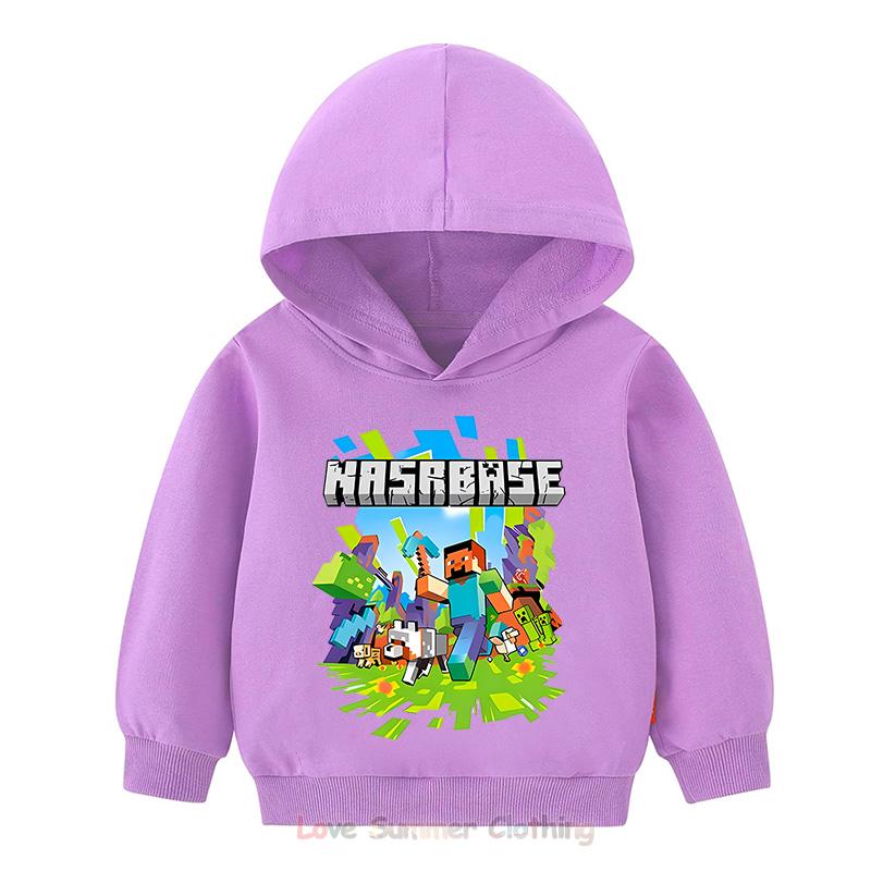 

Худи Minecraft для мальчиков 4-14 лет, для девочек, с HD-принтом, детское худи, полиэстеровый пуловер, повседневная толстовка для девочек, осень, много цветов 120