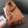 Winter women's red imitation cashmere scarf high sense 2025 will scarf soft temperament versatile warm shawl men