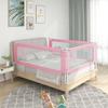 VidaXL Child Bed Safety Barrier Pink 100x25 Cm Fabric 10199
