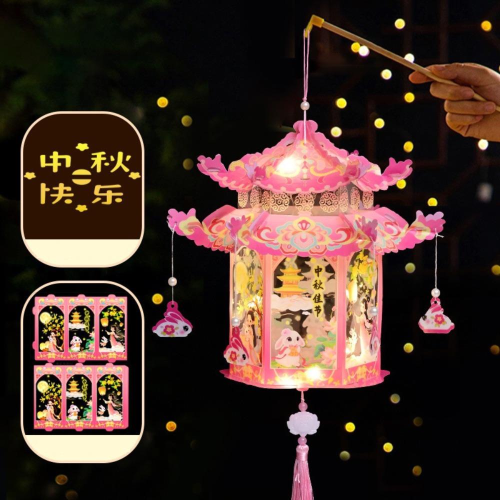 Handheld Chinese Lantern DIY Assembly Handheld Lantern Gifts Palace Lantern Mid-Autumn Festival