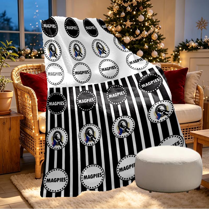 Football Club Print Blanket - Soft & Comfortable, for Bedroom, Travel, Sofa, Home Decoration - Birthday Christmas Gift for Friend