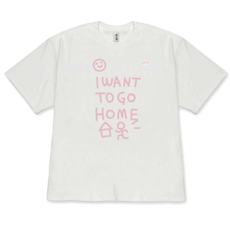 

Novelty Work Meme TShirt I Want To Go Home Hand Drawn Korean Tshirt Print Short Sleeve Casual Top for Office Workers Y2k Top S