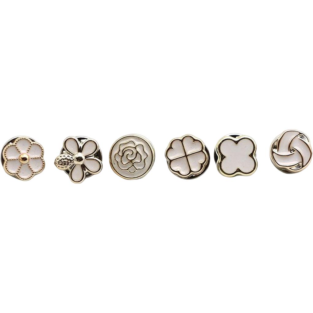 1 Set Shirt Sweater Shank Button Replacement Clothes Blouse Coat Hat Rhinestone Metal Buttons Brooch Pin Badge Sewing