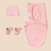 Pure Cotton Newborn Anti-Startle Swaddle & Blanket Set - Spring/Summer Baby Wrap