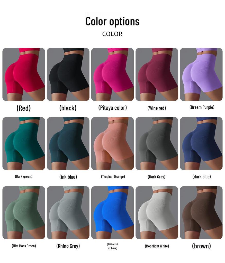 "Bezszwowe spodenki do jogi z wysokim stanem - Brzoskwiniowe Lift Fit"