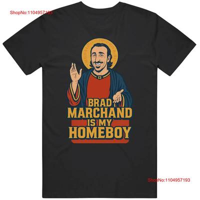 Brad Marchand Is My Homeboy Funny Jesus Parody Cool Idea T Shirt Vintage Washed Casual Graphic Top For Everyday Wear Homme